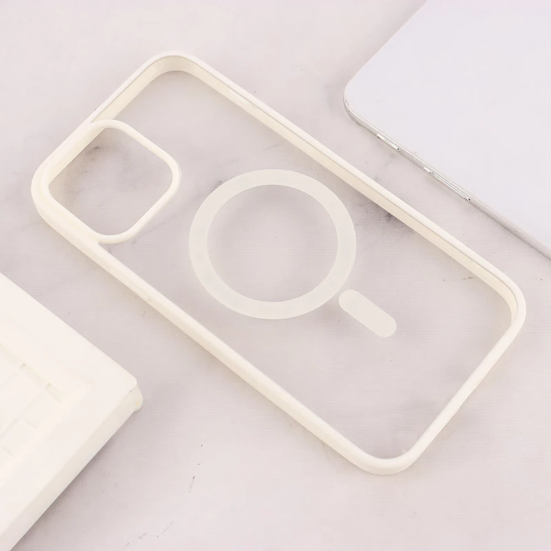 قاب PC شفاف دور رنگی مگ سیف iPhone 13 Pro Max