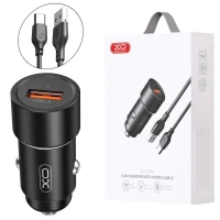 شارژر فندکی فست شارژ XO XO-CC54 3A QC 18W + کابل تایپ سی