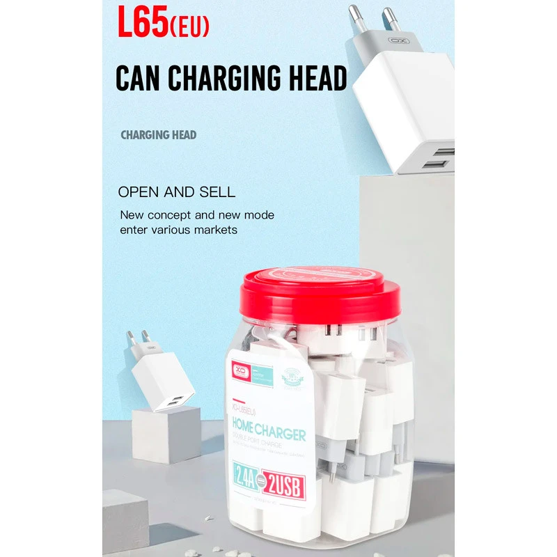شارژر دیواری 12 وات ایکس او XO-L65 2.4A + کابل تایپ سی