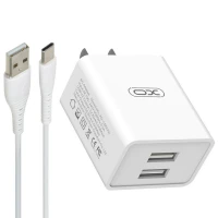 شارژر دیواری 12 وات ایکس او XO-L65-US 2.4A + کابل تایپ سی