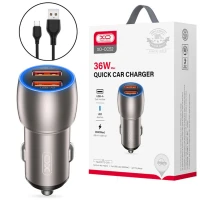 شارژر فندکی فست شارژ XO XO-CC52 3A PD 18W + کابل میکرو یو اس بی
