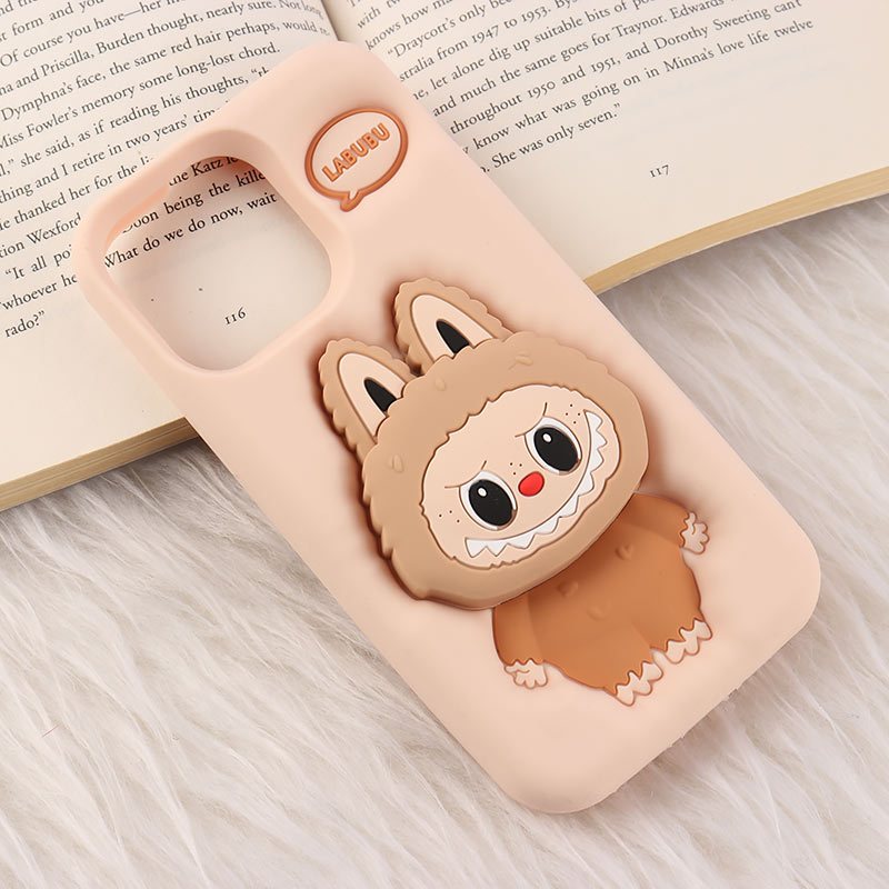 قاب سیلیکونی آیفون iPhone 14 Pro Max پاپ سوکت دار طرح Labubu