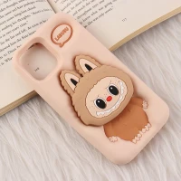 قاب سیلیکونی آیفون iPhone 12 / 12 Pro پاپ سوکت دار طرح Labubu