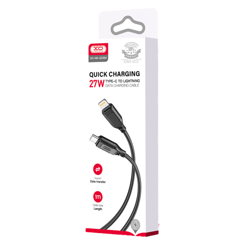 کابل تبدیل فست شارژ XO XO-NB236A Type-C To Lightning 27W 1m