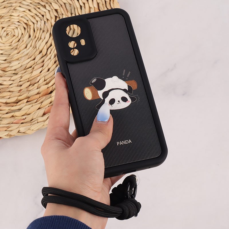 قاب کبریتی سولید شیائومی Redmi Note 12S محافظ لنزدار با بند مچی