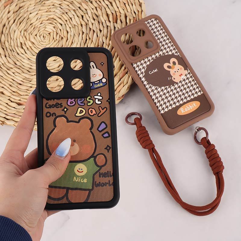 قاب کبریتی سولید شیائومی Redmi Note 13 Pro 5G محافظ لنزدار با بند مچی