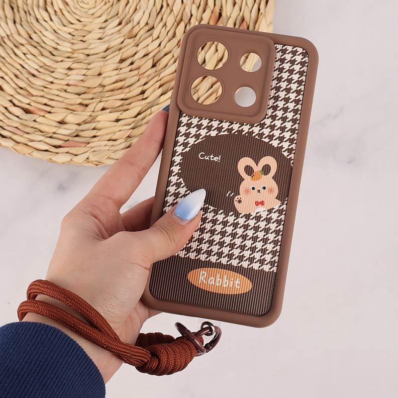 قاب کبریتی سولید شیائومی Redmi Note 13 Pro 5G محافظ لنزدار با بند مچی