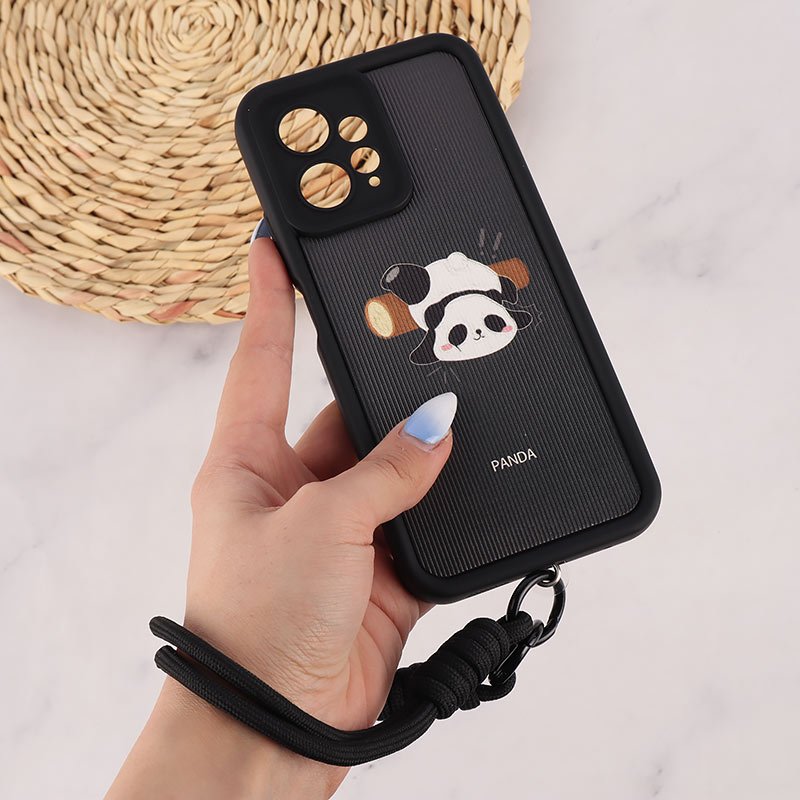 قاب کبریتی سولید شیائومی Redmi Note 12 4G محافظ لنزدار با بند مچی