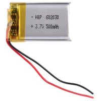 باتری لیتیوم 500mAh 20*30*6mm 602030