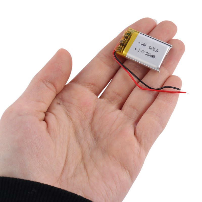 باتری لیتیوم 500mAh 20*30*6mm 602030