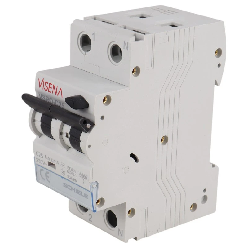 فیوز مینیاتوری دو پل 25 آمپر VISENA VSRO-C25