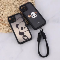 قاب کبریتی سولید آیفون iPhone 13 محافظ لنزدار با بند مچی