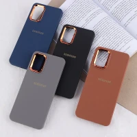 قاب ژله ای سامسونگ Galaxy A12 / M12 دور محافظ متال لوگودار