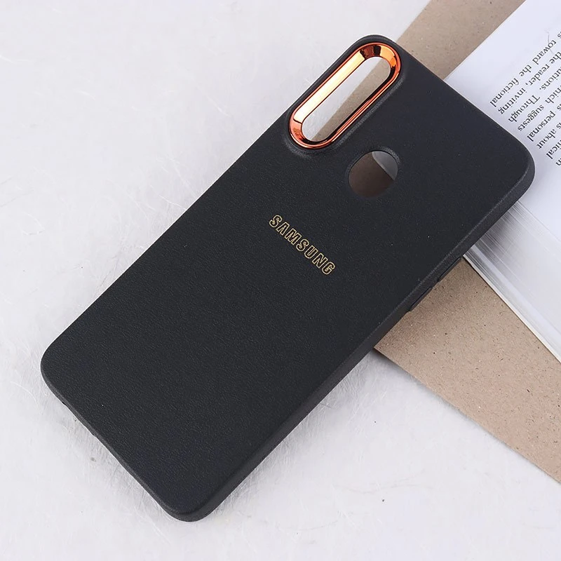 قاب ژله ای سامسونگ Galaxy A20s دور محافظ متال لوگودار