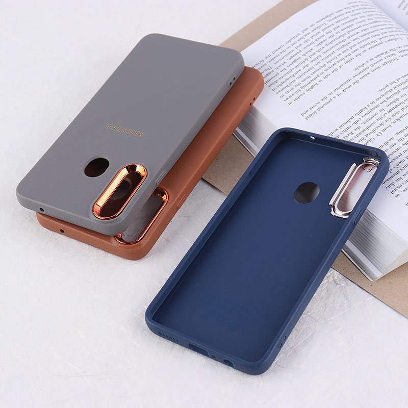 قاب ژله ای سامسونگ Galaxy A20s دور محافظ متال لوگودار