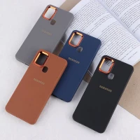 قاب ژله ای سامسونگ Galaxy A21s دور محافظ متال لوگودار