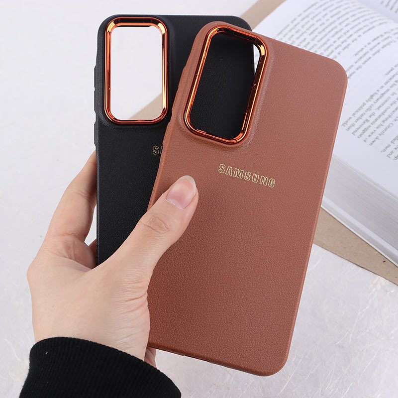 قاب ژله ای سامسونگ Galaxy A55 دور محافظ متال لوگودار