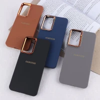 قاب ژله ای سامسونگ Galaxy S21 FE 5G دور محافظ متال لوگودار