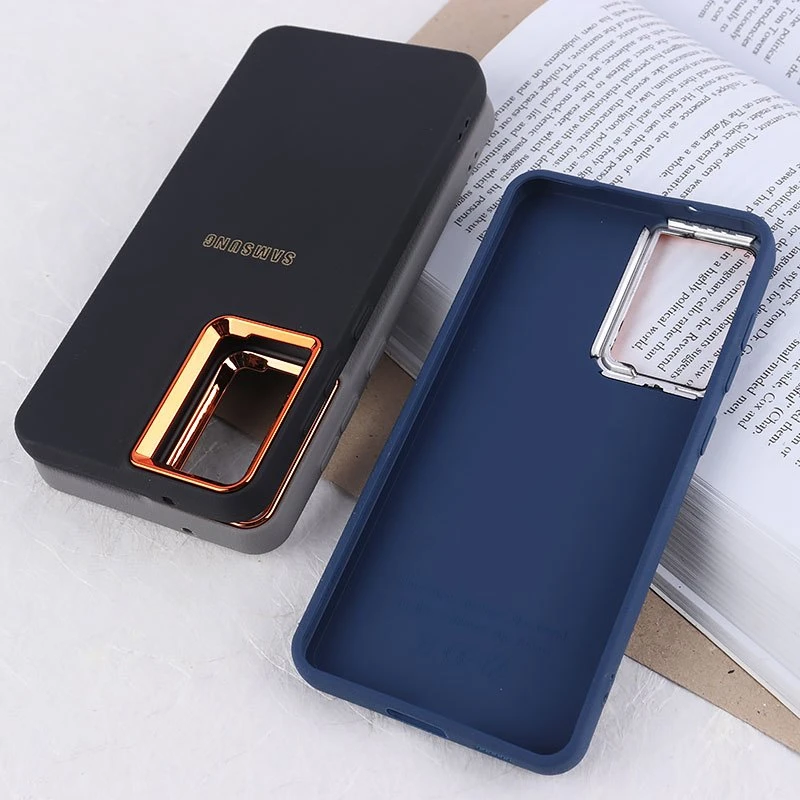 قاب ژله ای سامسونگ Galaxy S21 FE 5G دور محافظ متال لوگودار