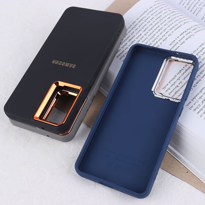 قاب ژله ای سامسونگ Galaxy S21 FE 5G دور محافظ متال لوگودار