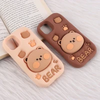 قاب سیلیکونی آیفون iPhone 11 پاپ سوکت دار طرح Bear