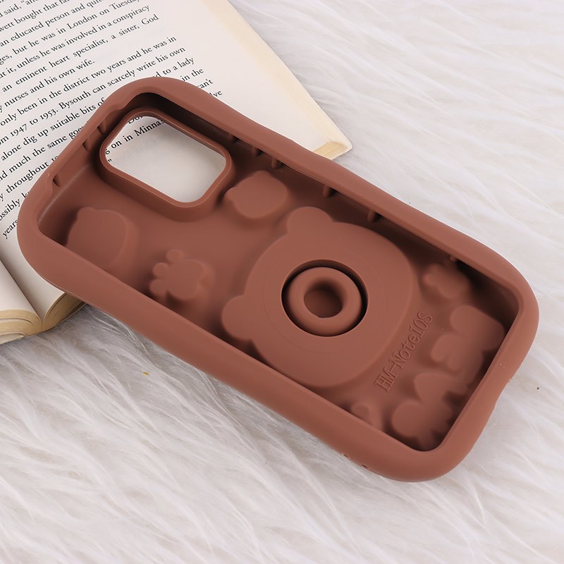 قاب سیلیکونی شیائومی Redmi Note 10 4G / 10s پاپ سوکت دار طرح Bear