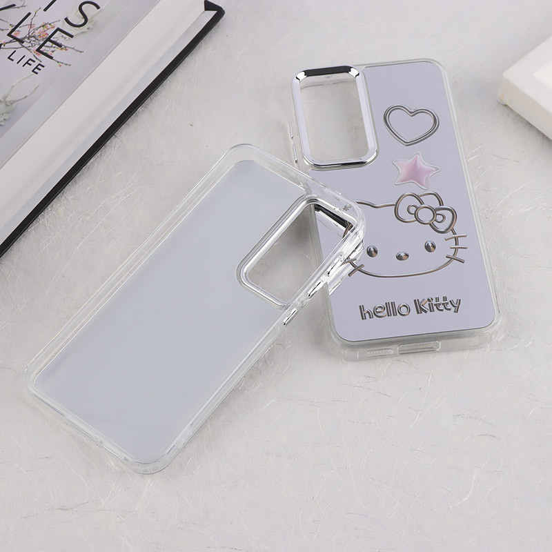 قاب آینه ای سامسونگ Galaxy S23 FE 5G طرح دار دور محافظ متال