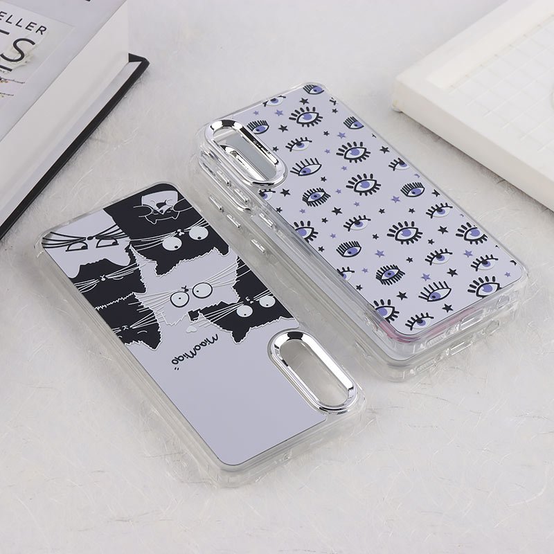 قاب آینه ای سامسونگ Galaxy A30s / A50 / A50s طرح دار دور محافظ متال