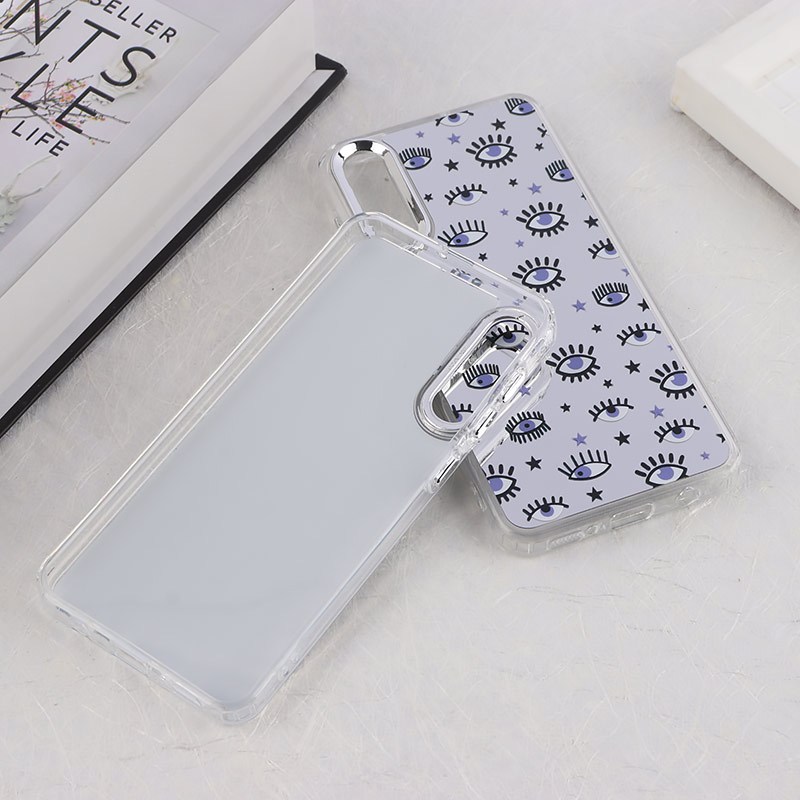قاب آینه ای سامسونگ Galaxy A30s / A50 / A50s طرح دار دور محافظ متال
