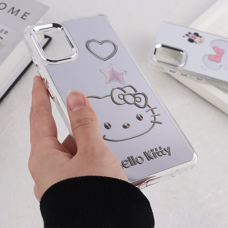 قاب آینه ای سامسونگ Galaxy A51 4G طرح دار دور محافظ متال