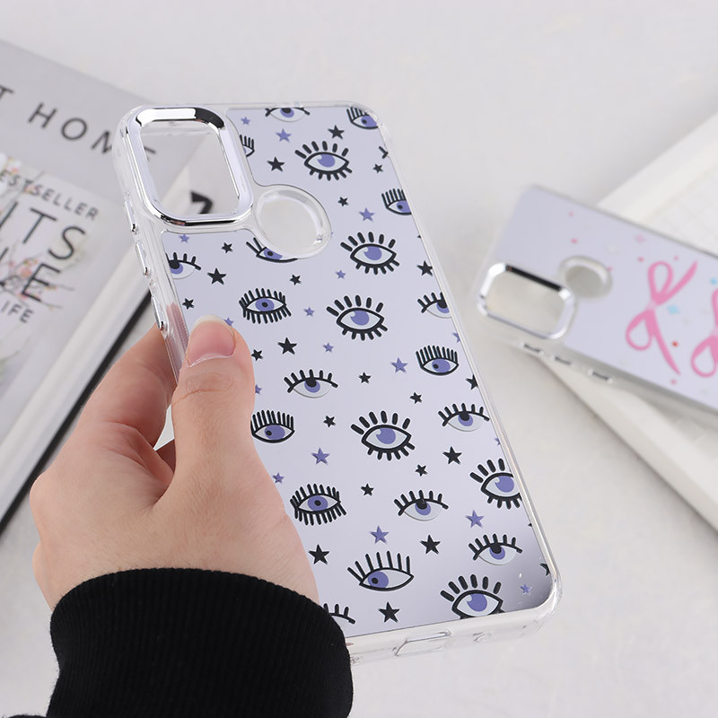 قاب آینه ای سامسونگ Galaxy A11 / M11 طرح دار دور محافظ متال