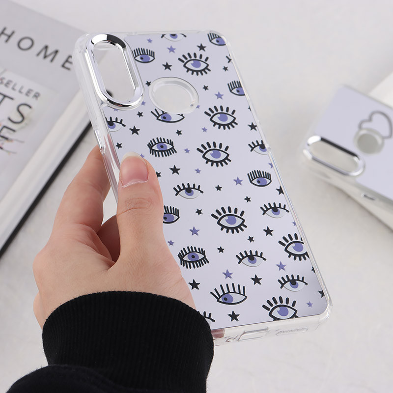 قاب آینه ای سامسونگ Galaxy A10s طرح دار دور محافظ متال