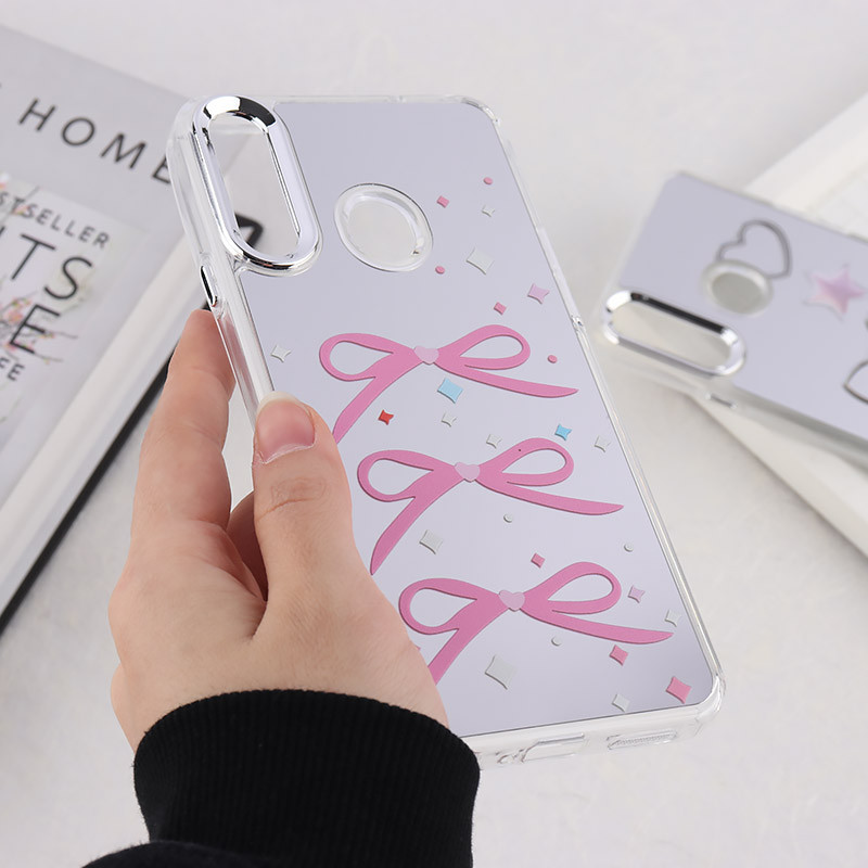 قاب آینه ای سامسونگ Galaxy A20s طرح دار دور محافظ متال
