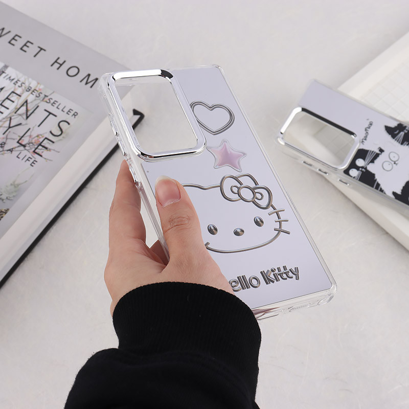 قاب آینه ای سامسونگ Galaxy S25 Ultra طرح دار دور محافظ متال