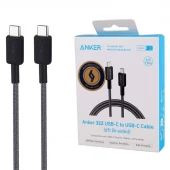 کابل تبدیل فست شارژ Anker 322 A81F6 Type-C To Type-C PD 60W 1.8m