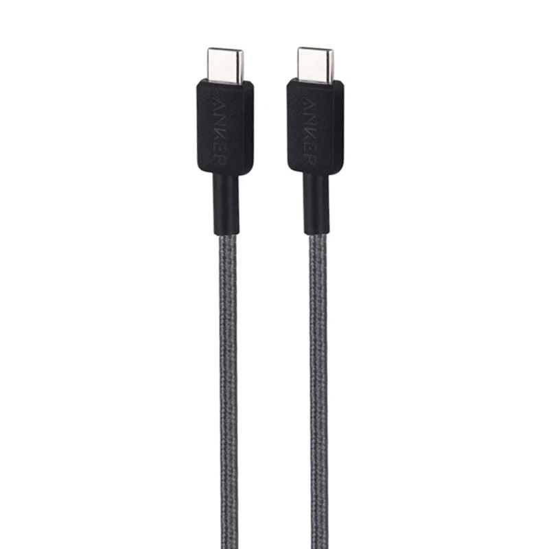 کابل تبدیل فست شارژ Anker 322 A81F6 Type-C To Type-C PD 60W 1.8m