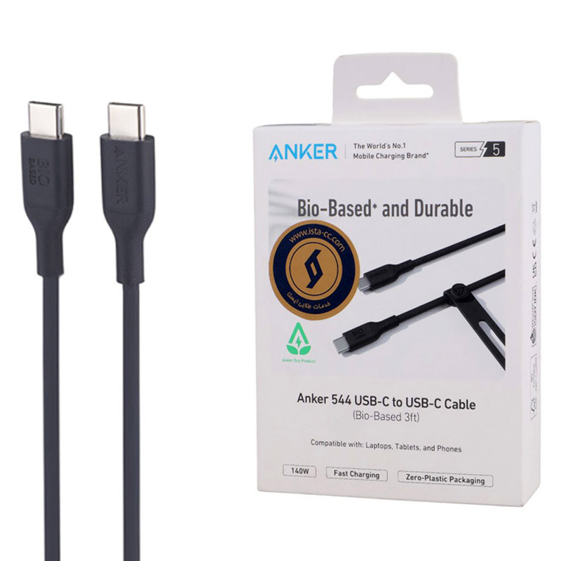 کابل تبدیل فست شارژ Anker 544 A80F1 Type-C To Type-C PD 140W 1m