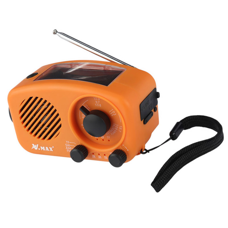 رادیو اسپیکر بلوتوثی رم و فلش خور خورشیدی V.MAX V-FM01-898