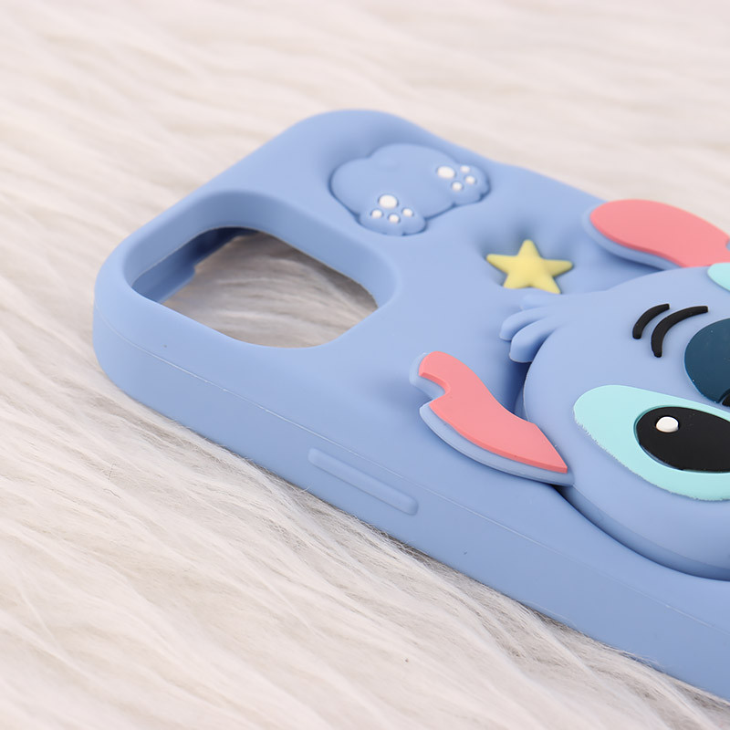قاب سیلیکونی آیفون iPhone 13 / 14 پاپ سوکت دار برجسته طرح Stitch
