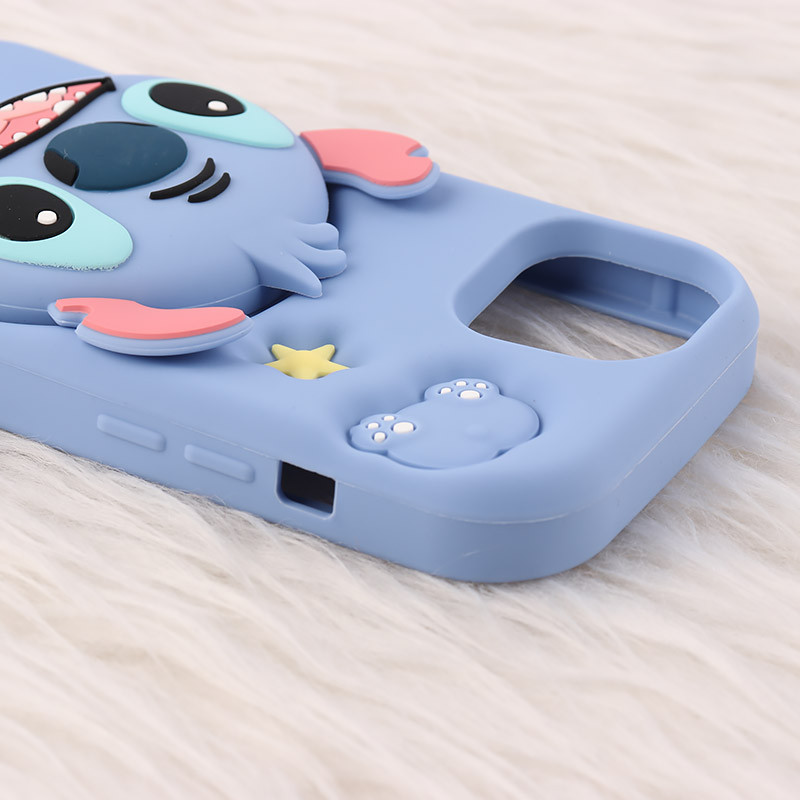 قاب سیلیکونی آیفون iPhone 13 / 14 پاپ سوکت دار برجسته طرح Stitch