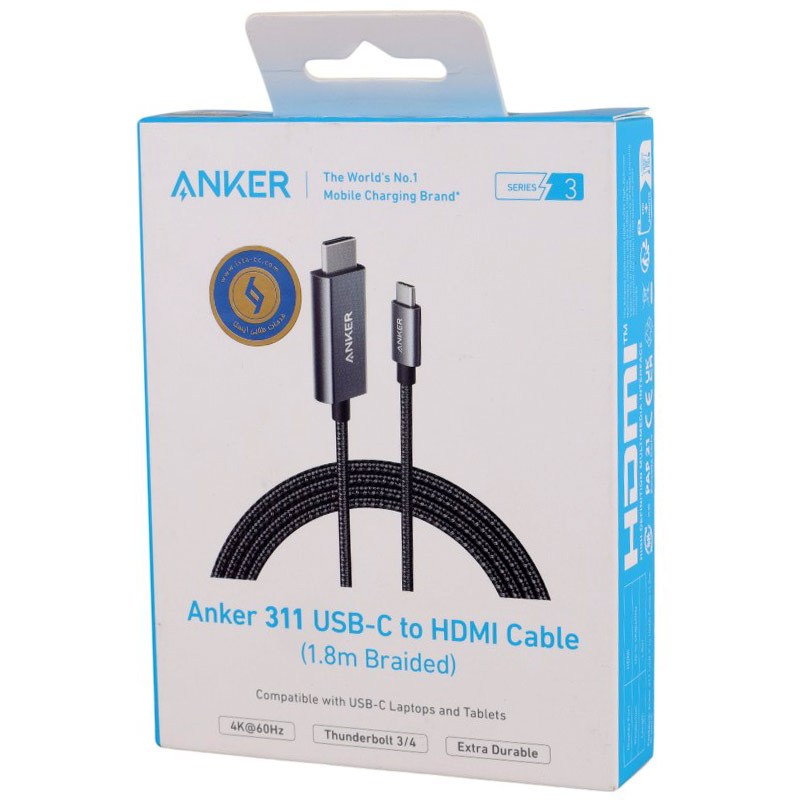 کابل تبدیل Type-C به HDMI انکر A8730 طول 2 متر