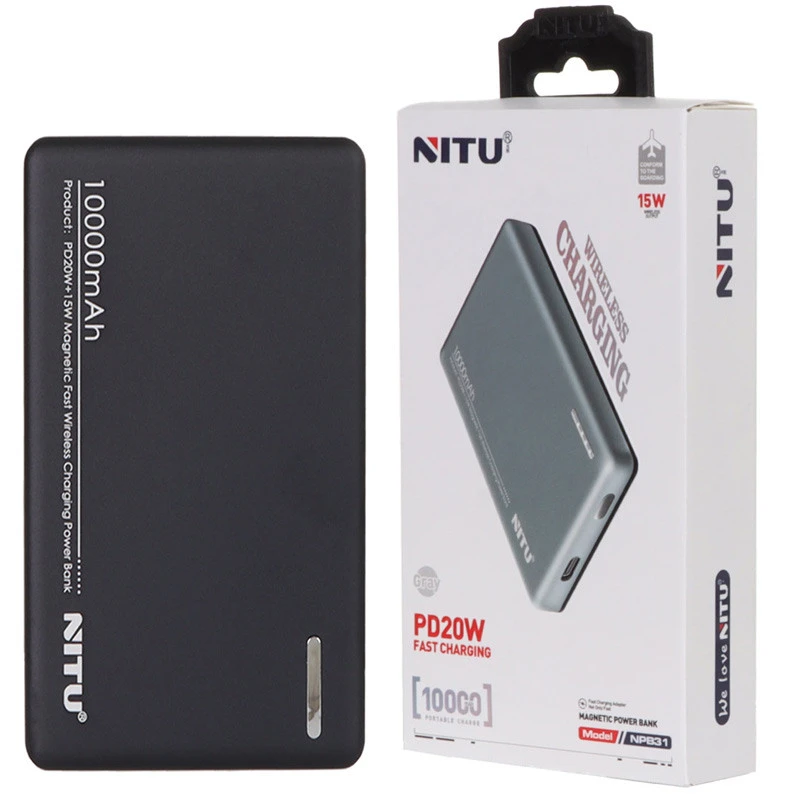 پاور بانک بی سیم فست شارژ نیتو NPB31 PD 20W ظرفیت 10000 میلی آمپر ساعت