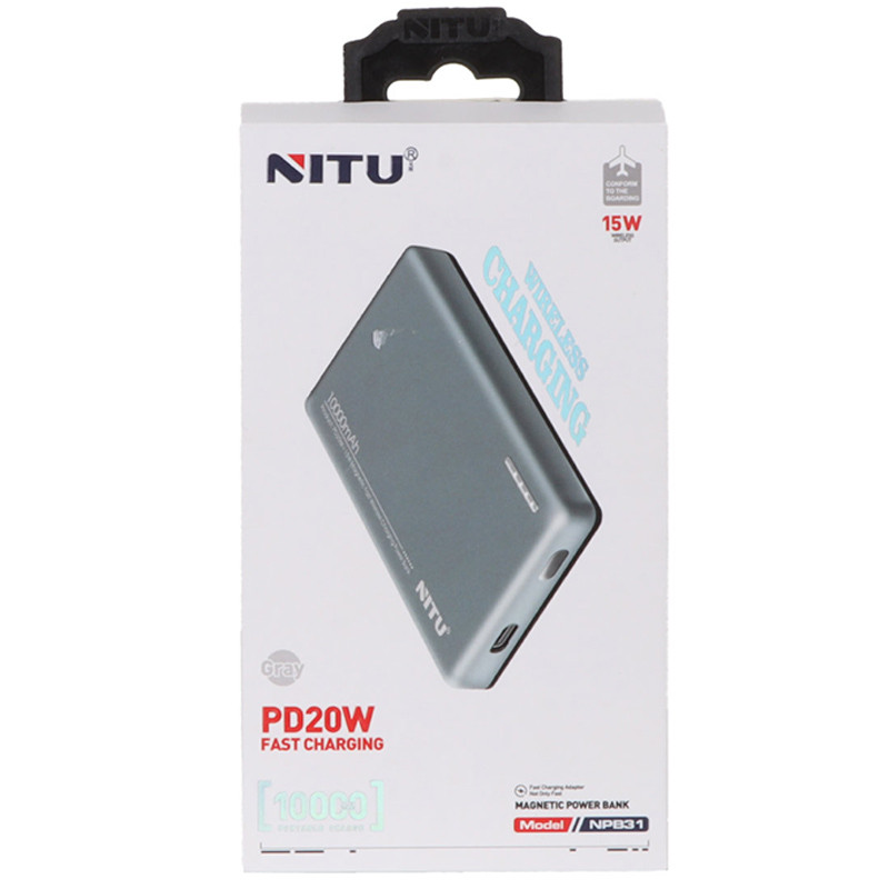 پاور بانک بی سیم فست شارژ نیتو NPB31 PD 20W ظرفیت 10000 میلی آمپر ساعت