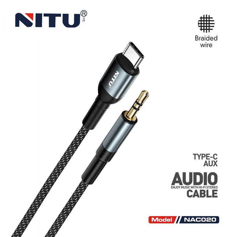 کابل تبدیل Type-C به AUX نیتو NAC020 طول 1 متر