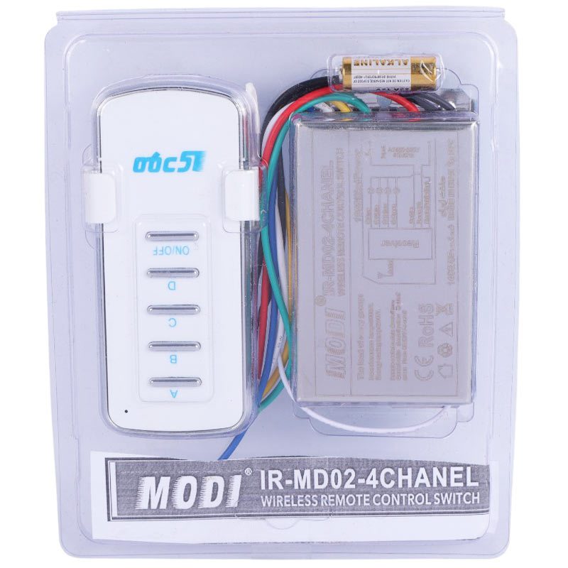 ریموت کنترل روشنایی 220 ولت 4 کانال MODI IR-MD02-4CHANEL