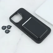 قاب مگ سیف Support آیفون iPhone 16 Pro Max جاکارتی دار استندشو با محافظ لنز رینگی