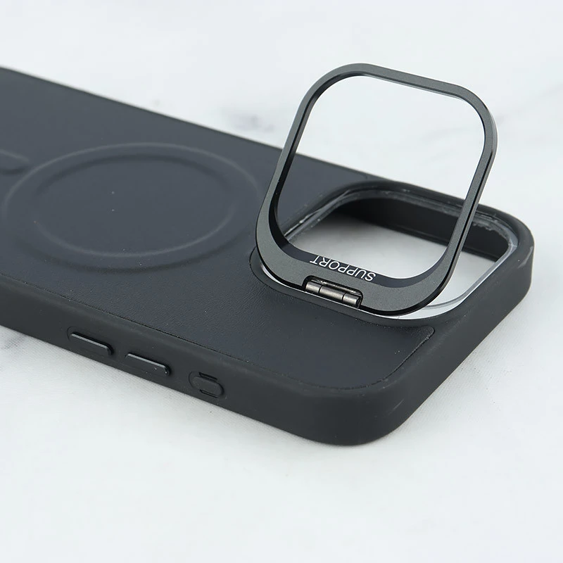 قاب مگ سیف Support آیفون iPhone 16 Pro Max جاکارتی دار استندشو با محافظ لنز رینگی