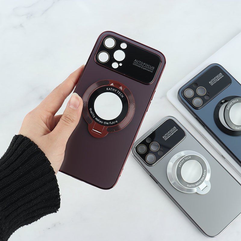 قاب Kathy Tech Auto Focus آیفون iPhone 12 Pro Max استندشو محافظ لنزدار