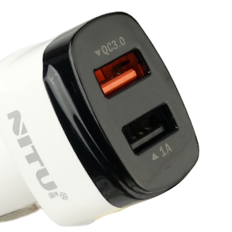 شارژر فندکی فست شارژ Nitu NT-CC835F 3A QC3.0 PD 18W + کابل تایپ سی