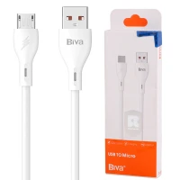 کابل میکرو یو اس بی فست شارژ Biva C-026V 3A 15W 1m